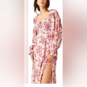 Free People Pink Floral Jaymes Dress